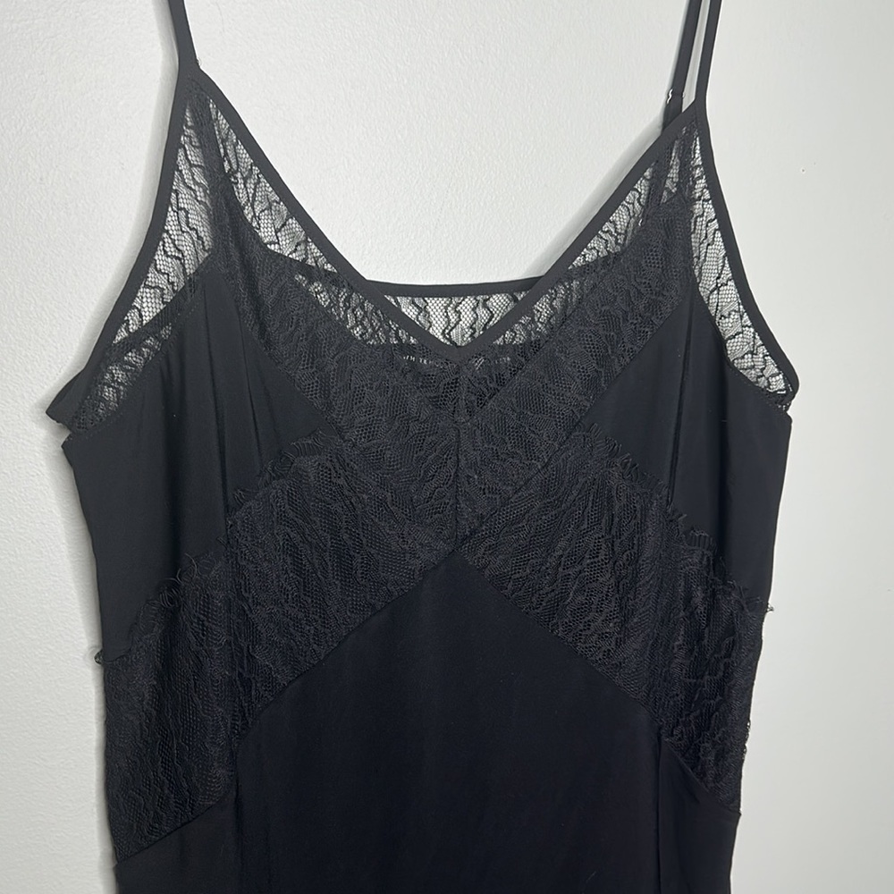 WHITE house Black Market Black Lace Camisole Tank Top Sz Large! - Picture 2 of 6